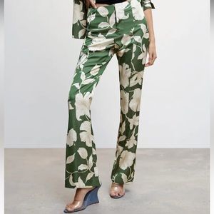 MANGO Flared Floral Pant